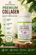 GREENandORGANIC® Premium Collagen – Hydrolyzed Fish Collagen Capsules (Halal)